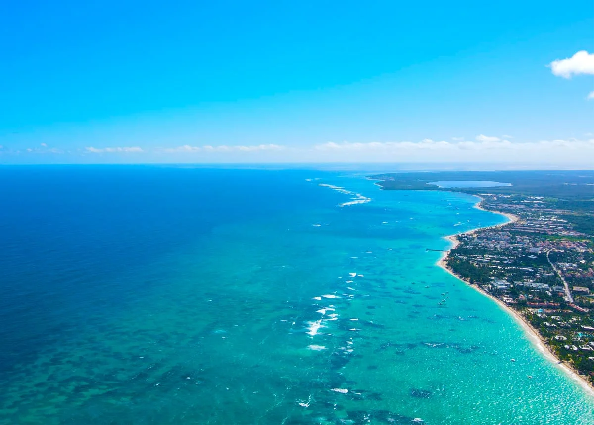 Playas de Punta Cana, costa este de República Dominicana